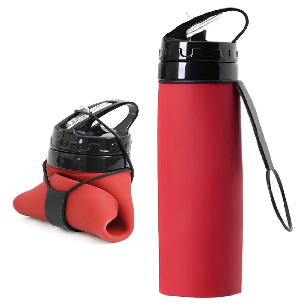 Garrafa De Agua Silicone Dobravel Portatil Escritotorio Casa Home Office
