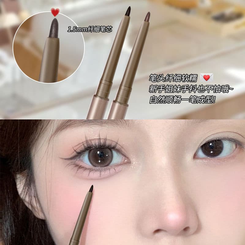 Caneta de Gel delineadora ultrafina de 1.5 mm Caneta de bicho-da-seda dois em um sem manchas à prova d'água à prova de s