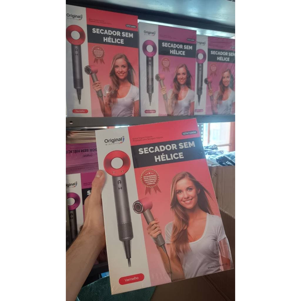 Secador de Cabelo Sem Hélice Profissional 1600W – Tecnologia Iônica e Secagem Ultrarrápida 127V