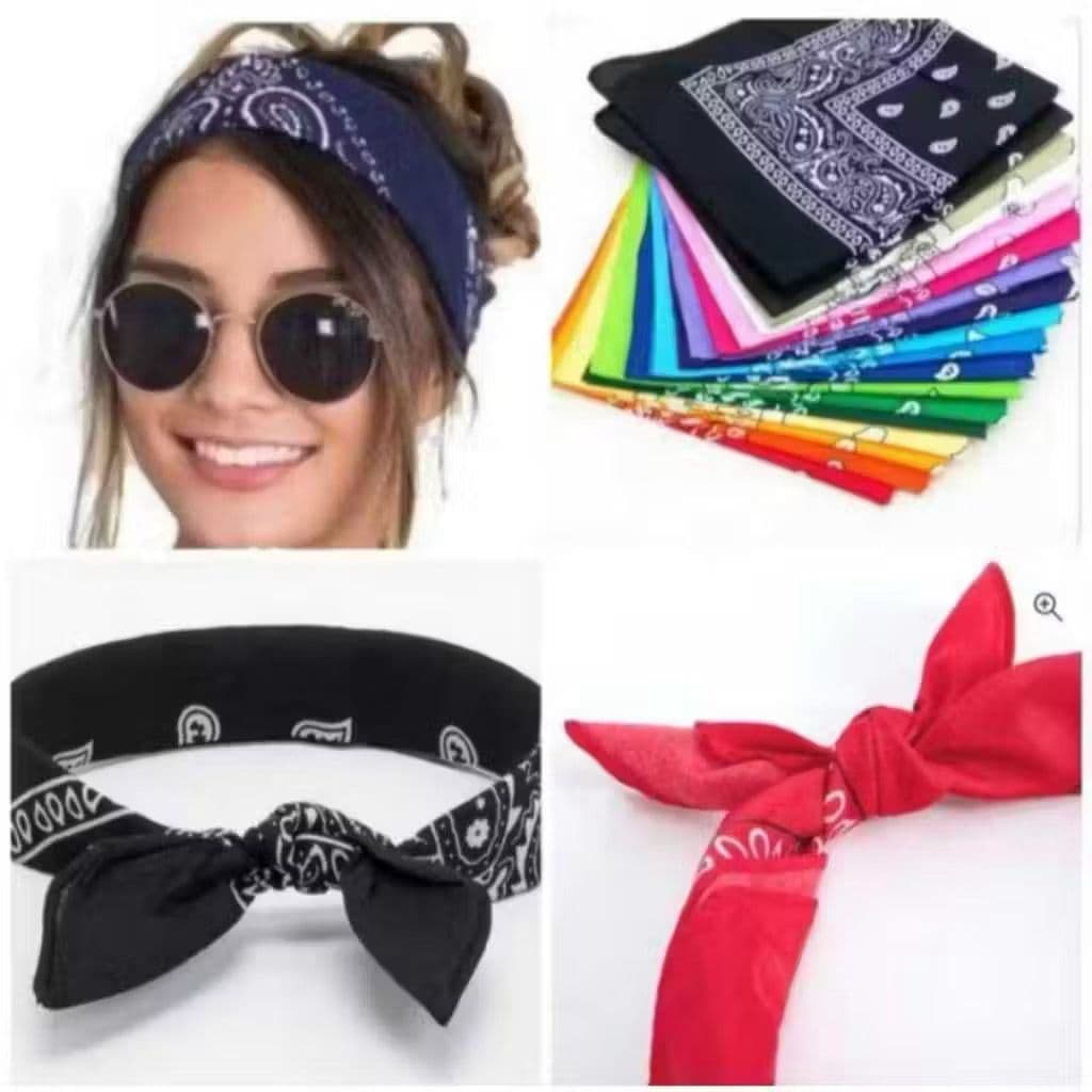 Bandana Lenço Estampada Barato Varias Cores Moda Adulto Blogueira