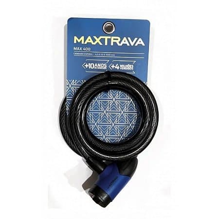 Cadeado para Bicicleta e Moto Max Trava 12mm 150cm Preto