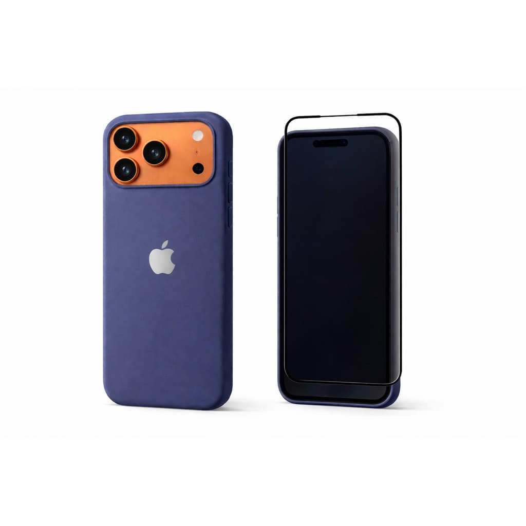 Kit 2em1 Case Silicone Colorida iPhone 17 Pro 17 Pro Max + Película Vidro Privacidade - RS