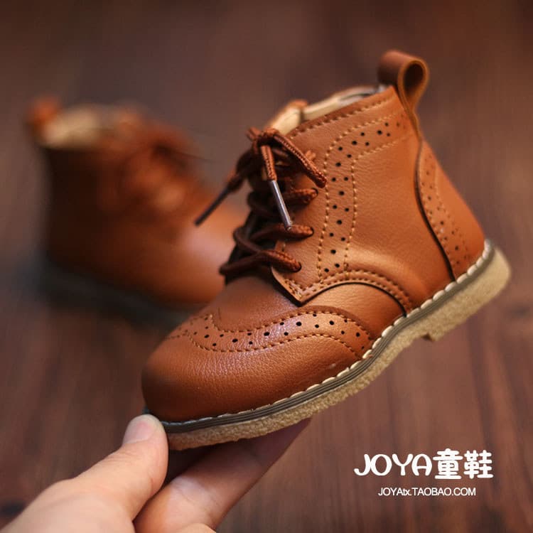 Meninas Martin botas 2026 primavera outono novo estilo botas curtas moda botas de couro estilo britânico preto passarela