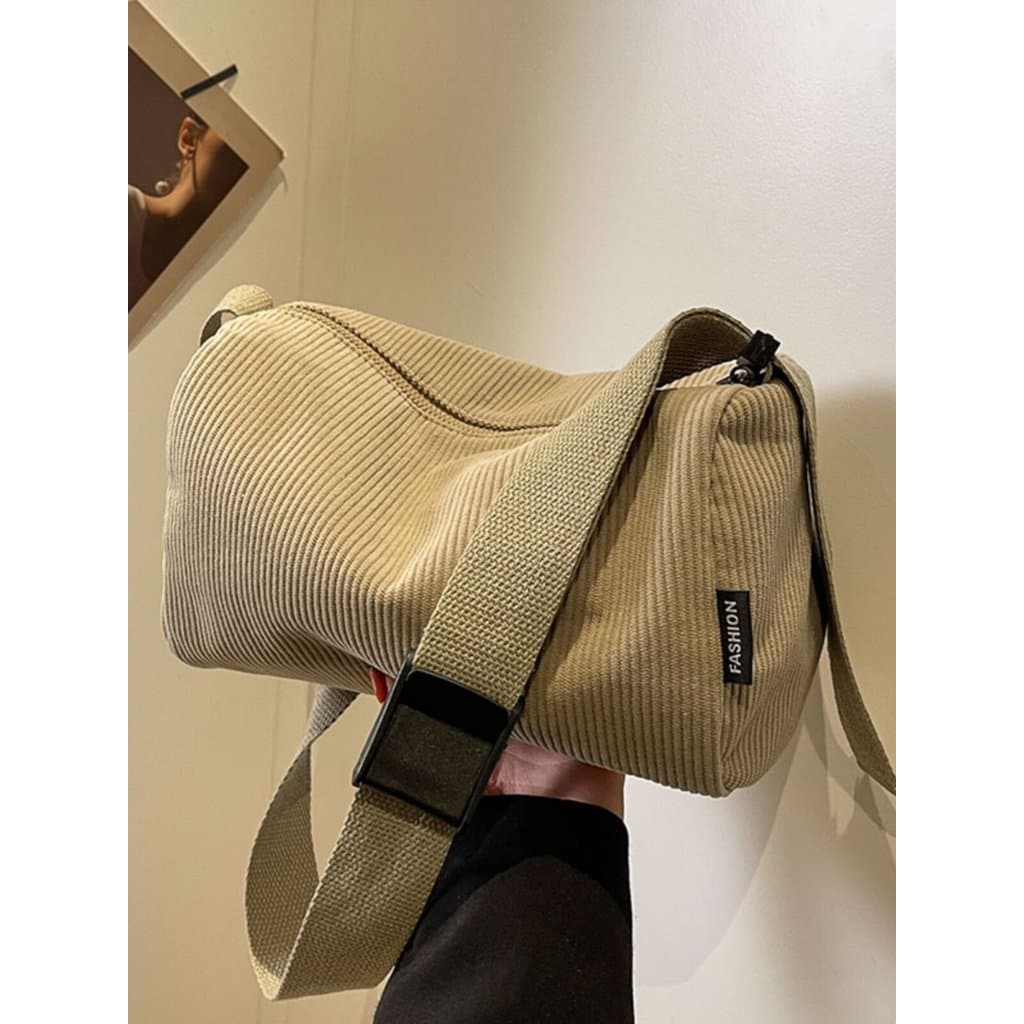 Casual grande capacidade listrado bolsa de lona feminina 2026 novo estilo moda bolsa de ombro All-Match banda larga Cros