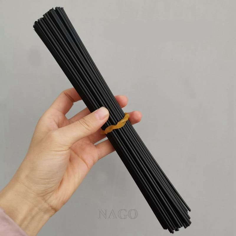 Conjunto de 10 Varetas de Solda Plástica NAGO 20cm PP/PE/PVC/ABS, Varetas de Polipropileno para Reparação de Para-choque