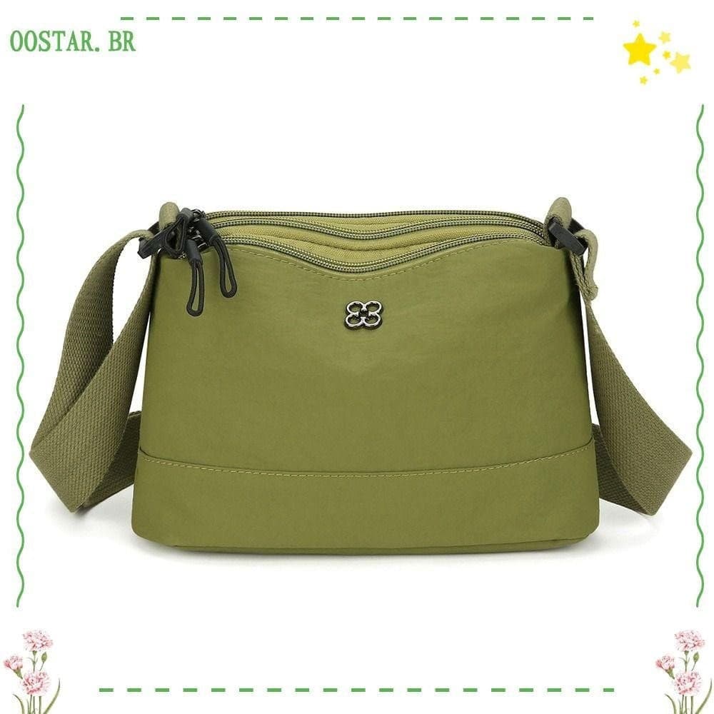 Bolsas Crossbody OOSTAR , Bolsa De Ombro Feminina Estilo Casual Com Vários Bolsos Tecido De Nylon Macio De Cor Sólida