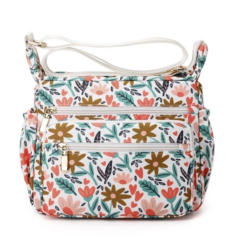Bolsa de ombro estampada de Nylon, bolsa feminina Casual de meia-idade, bolsa mensageiro para mulheres, bolsa grande Cap