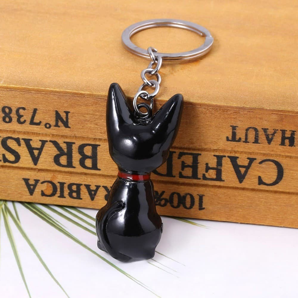 Anime Kiki's Delivery Service Colar E Chaveiro De Gato Preto De Desenho Animado Pingente Chaveiro Acessório Para Mochila
