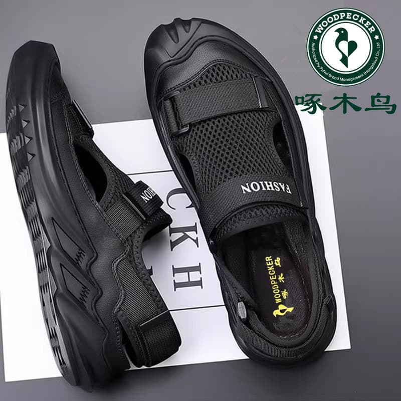 Woodpecker 2025 verão novo estilo sandálias masculinas sola macia Casual ao ar livre sapatos de praia All-Match vietnã s