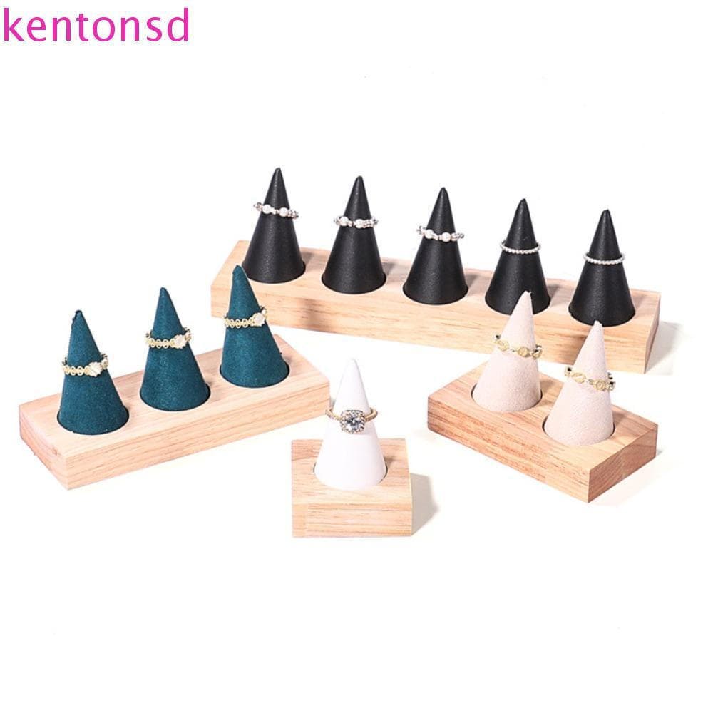 Suporte De Exibição De Anéis De Flanela KENTONSD , Leve Em Forma De Cone De Vários Tamanhos , Rack De Armazenamento