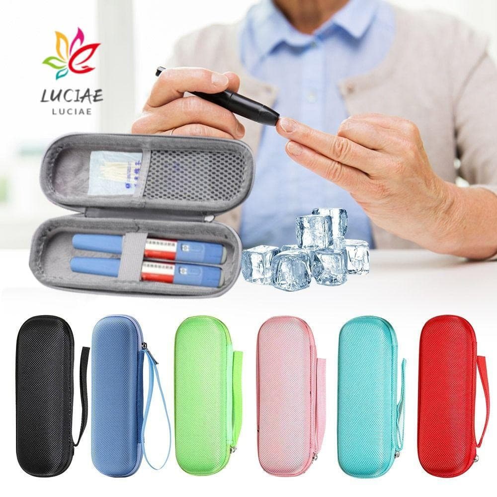 Refrigerador de Insulina LUCIAE, Bolsa Térmica EVA com Isolamento Térmico, Caneta de Cor Sólida à Prova d'Água