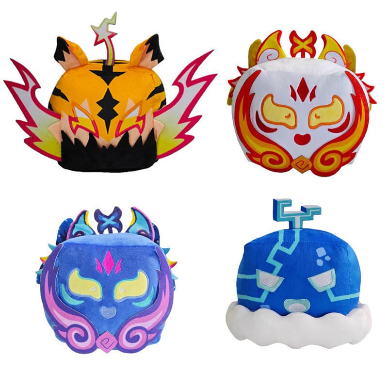 Brinquedo de pelúcia Blox Fruit, boneco Blox Fruits, brinquedo de pelúcia dragão Blox Fruits, brinquedo de pelúcia tigre