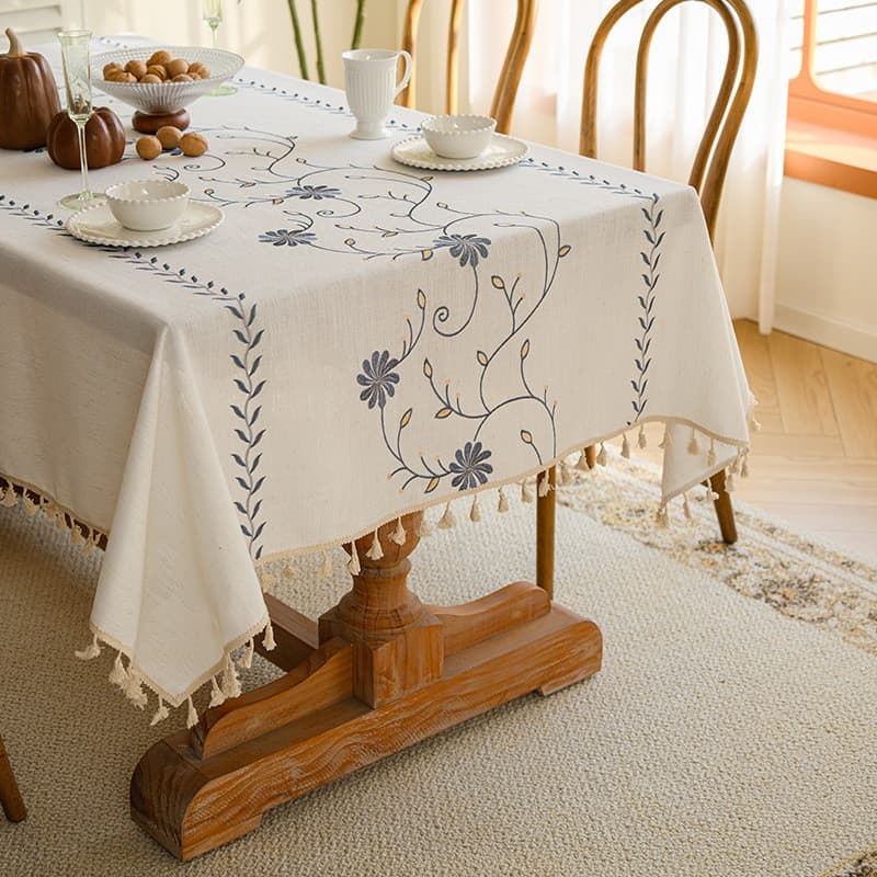 Toalha De Mesa Impermeável De Luxo Leve Algodão Linho Anti Óleo Resistente Ao Calor Para De Centro De Jantar