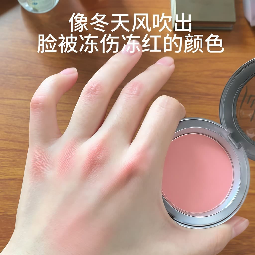 Cor congelada de inverno!Expansão cor Blush novo estilo estudante maquiagem leve diária fácil de usar cor Nude damasco c