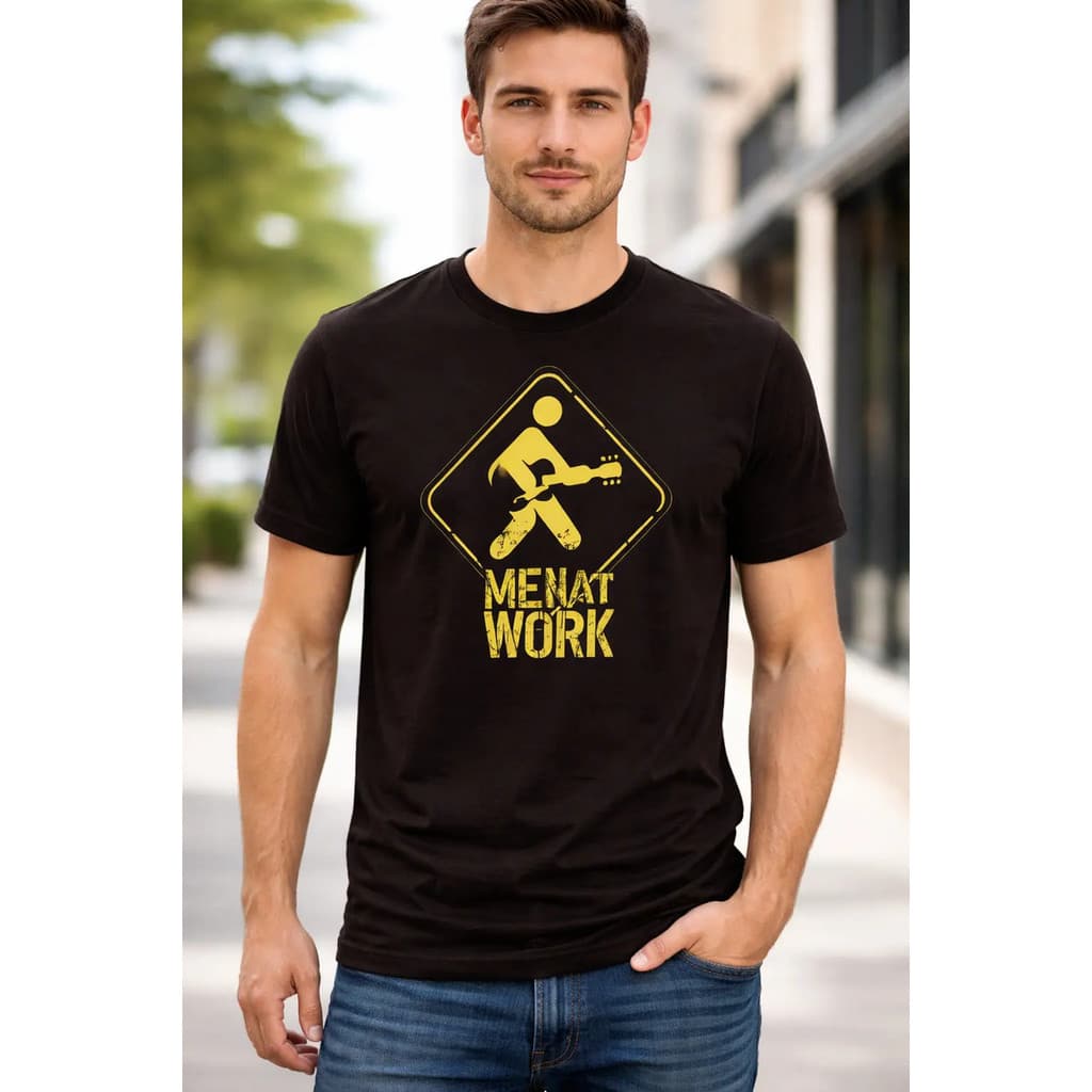 Camiseta Masculina Men At Work Camisa 100% Algodão