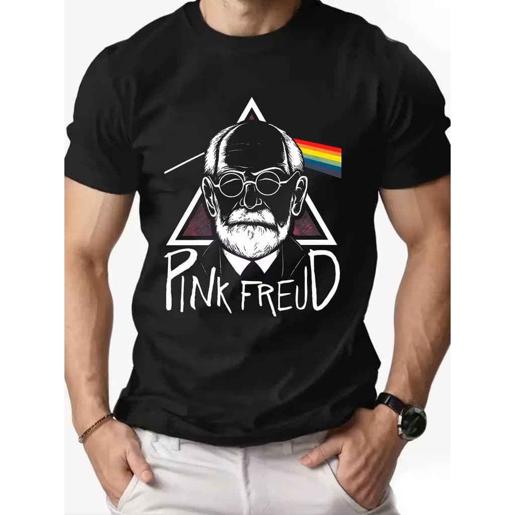 Camiseta Pink Freud, Psicanálise, Psicologia, Freud, Diagrama Psicanalítico - 7004