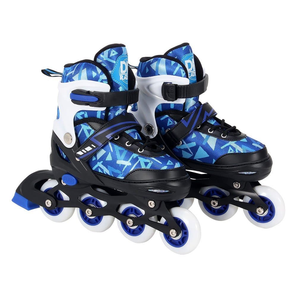 Patins Inline Ajustável Radical Azul P DM Toys DMR6559