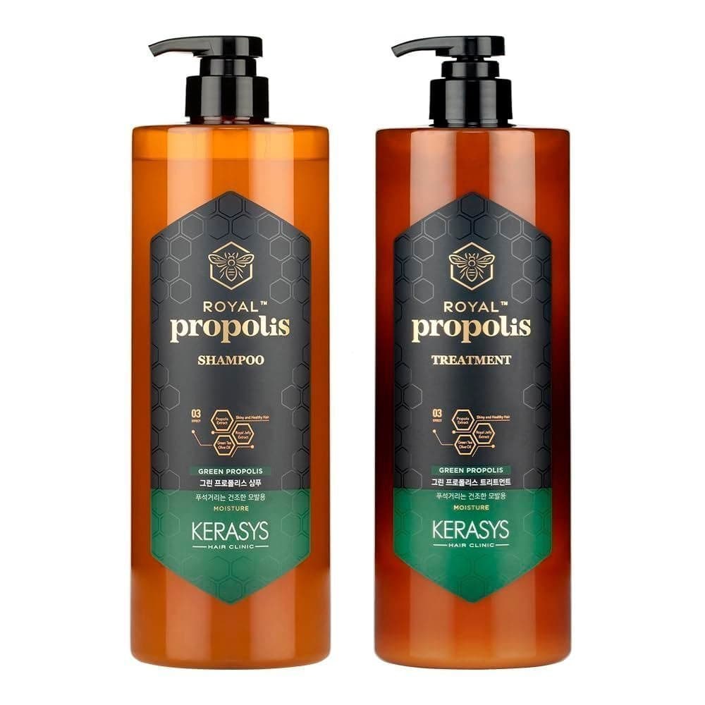 Kerasys Extrato de Própolis e Geleia Real Chá Verde Óleo de Oliva Cabelos Brilhantes e Saudáveis Própolis Hidratação Ver