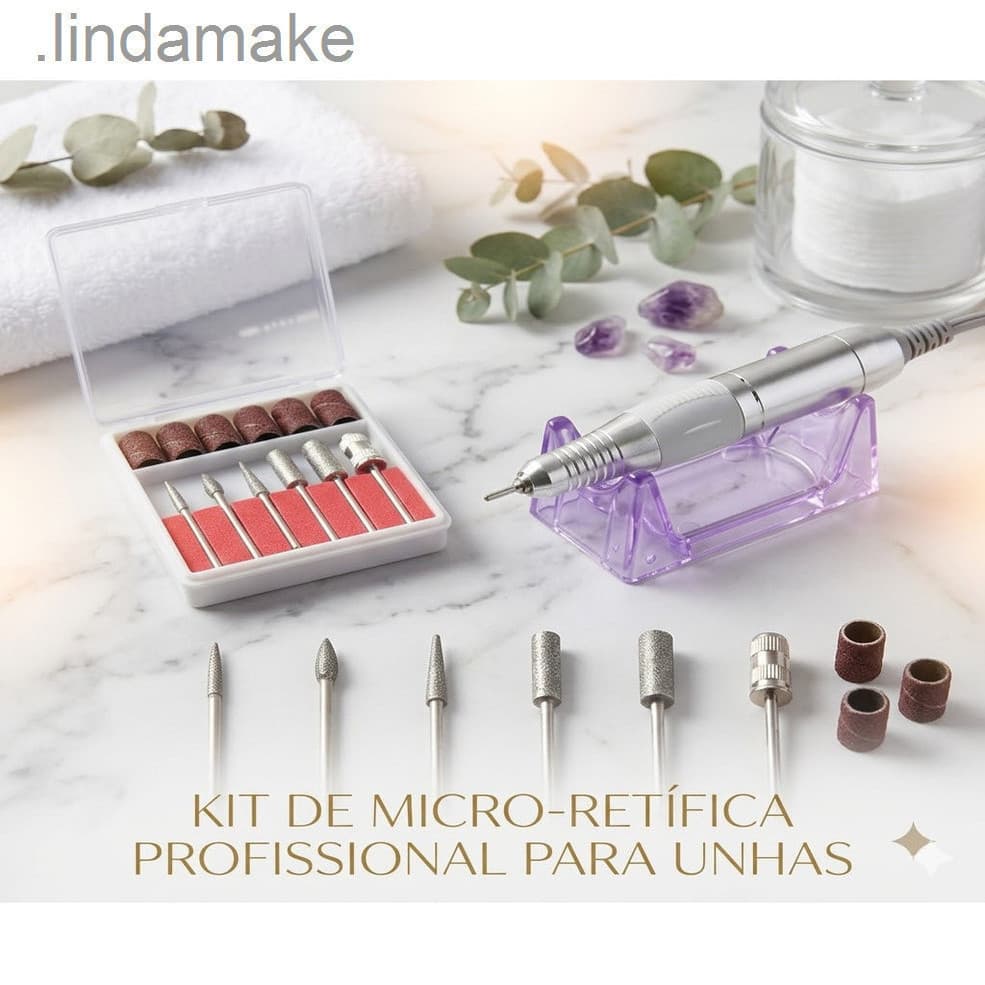 Kit 6 Brocas e 6 Lixas para Lixa Elétrica Lucky Bazar