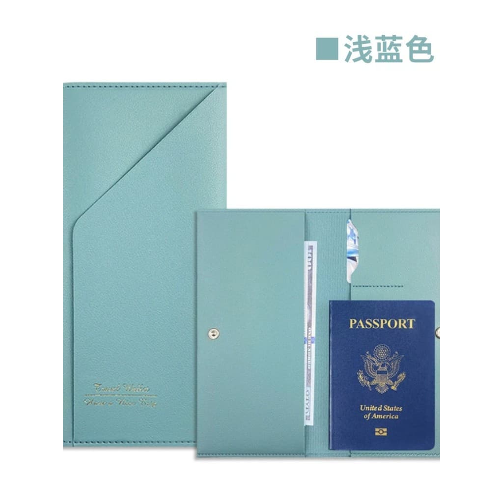 Titular do passaporte de viagem bilhete de ar multifuncional saco de passaporte carteira longa um masculino feminino por