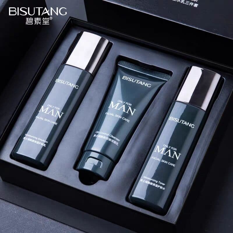 Limpador facial masculino dedicado controle de óleo hidratante encolher poros limpador facial conjunto de combinação de