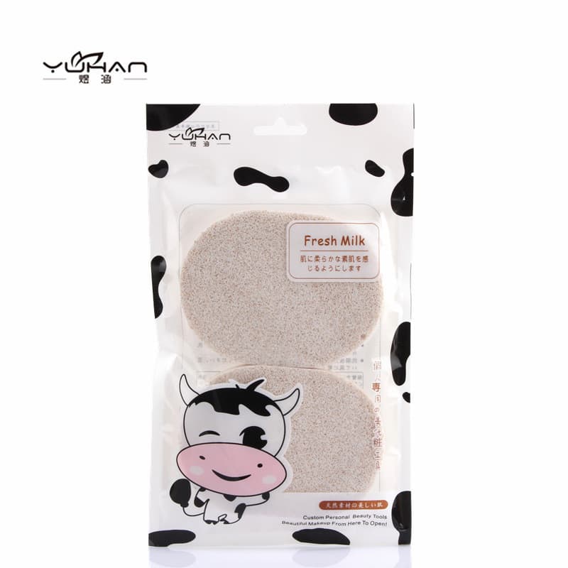 Yuhan Esponja de limpeza para maquiagem, removedor de maquiagem, lavagem facial, algodão, lavagem facial, 2 pacotes, alm
