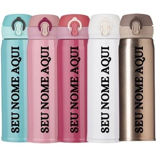 84 Garrafa Térmica Inox 400ml - Personalizada..