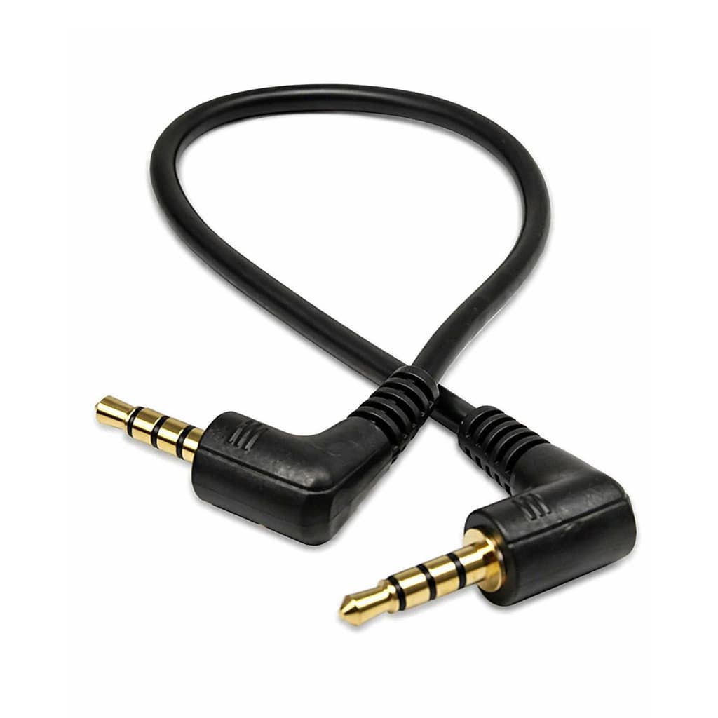 Cabo Adaptador Macho 3,5mm P2 TRRS 4 polos 20cm - Som Microfone Fone