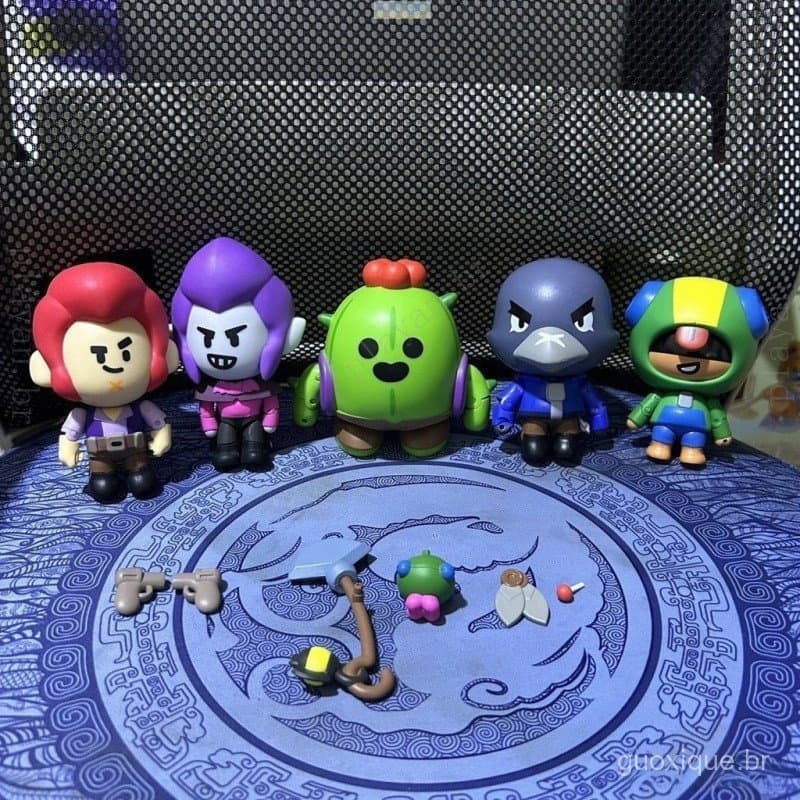 Boneco Brawl Plus de 12cm Spike Leon Mortis Colt Crow Modelo de Brinquedo Ornamento de Jogo
