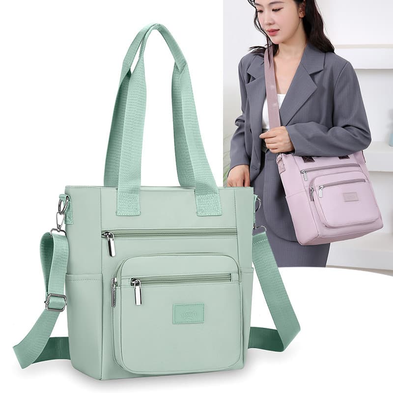 Bolsa de lona feminina bolsa de ombro Multi-compartimento novo estilo náilon Oxford pano bolsa Commuter Casual saco do m