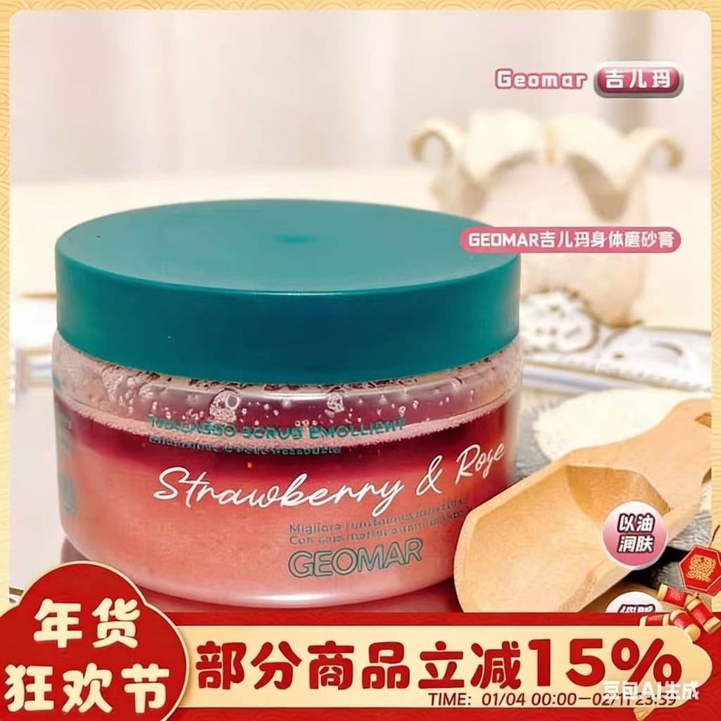 Produto Genuíno com Antifalsificação!Geomar Geomar Esfoliante Corporal Sal Marinho Esfoliante Clareamento da Pele de Fra