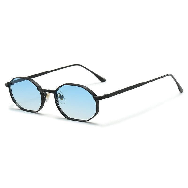 Óculos de Sol Quadrados Pequenos para Mulheres e Homens, Estilo Steampunk, Armação de Metal, Óculos Retro UV400--*-*&*--
