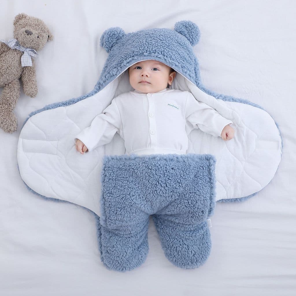 Bebê abraço colcha primavera outono inverno engrossado Anti-choque saco de dormir recém-nascido produtos do bebê Swaddle