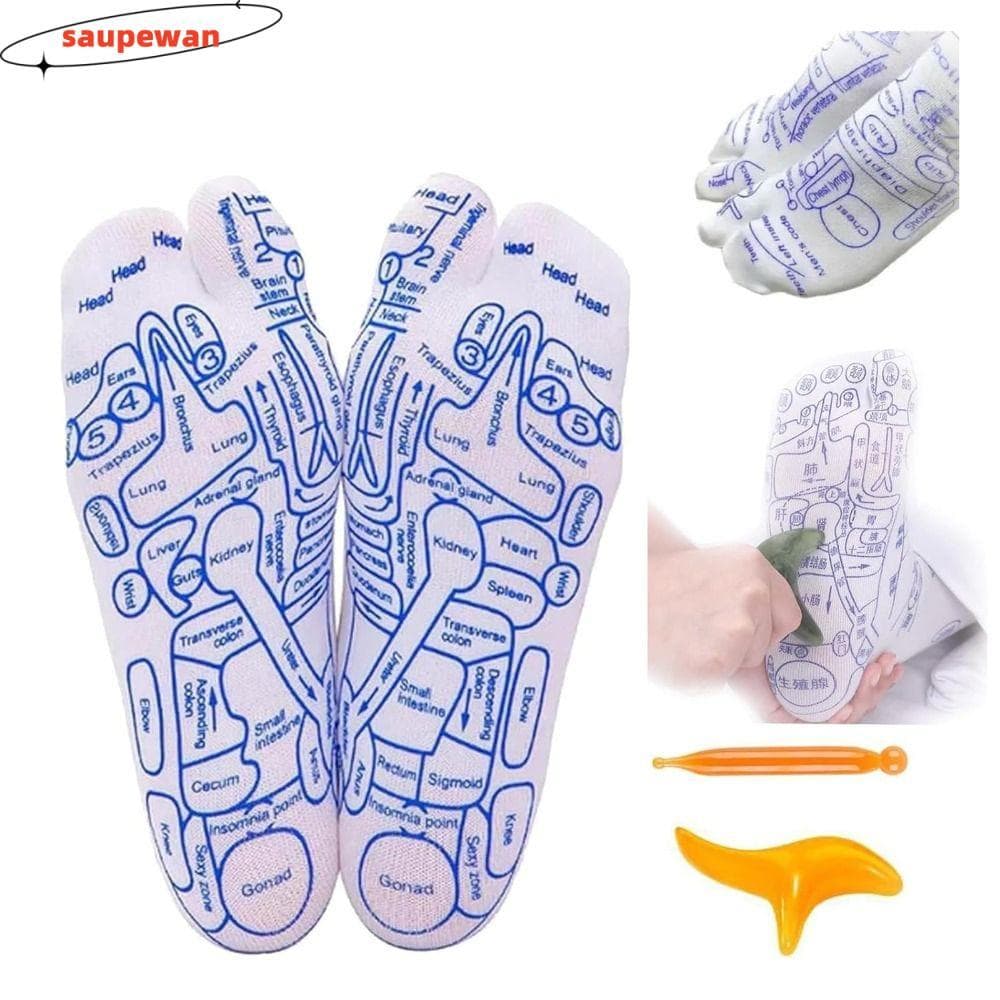 Meias De Reflexologia SAUPEWAN , Massagem Para Alívio Da Dor Nos Pés , Com Ferramenta