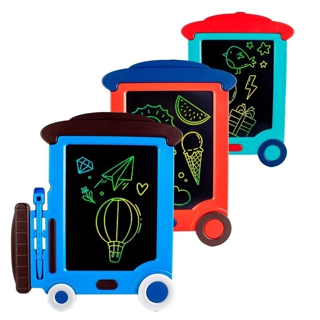 Lousa Mágica Lcd Infantil Tablet Para Crianças Com Caneta Trenzinho 10 polegadas - D.K.L