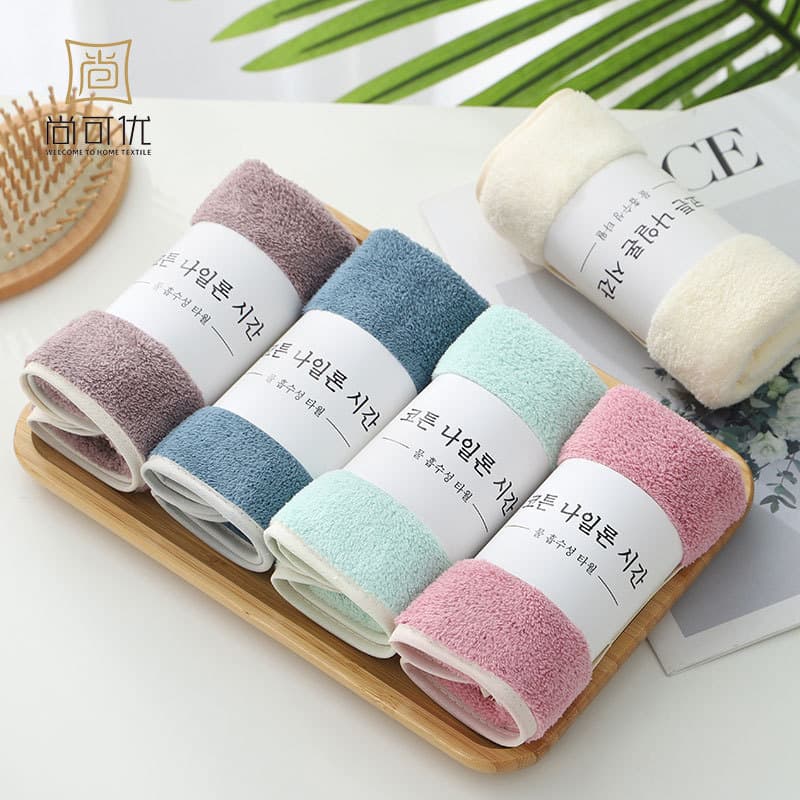 Toalha de lã Coral de alta densidade espessada forte absorvente toalha de rosto fabricante personalizado 30*60 necessida