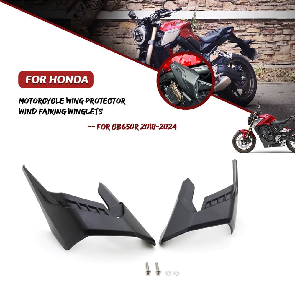 HONDA CB650R 18-24 AEROFÓLIO DIANTEIRO DE MOTO, Carenagem Aerodinâmica, Asa Fixa de Competição
