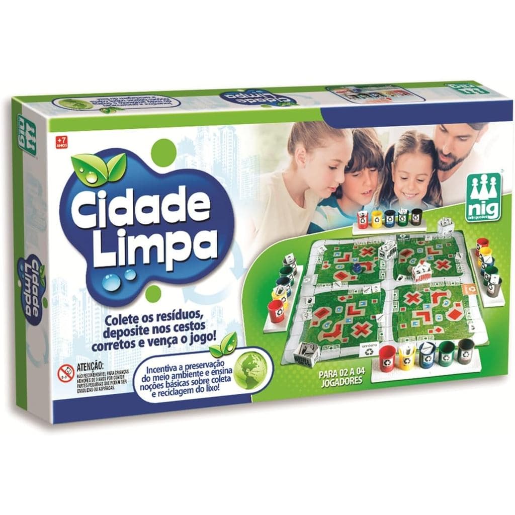 Jogo de Tabuleiro Cidade Limpa  NIG Brinquedos