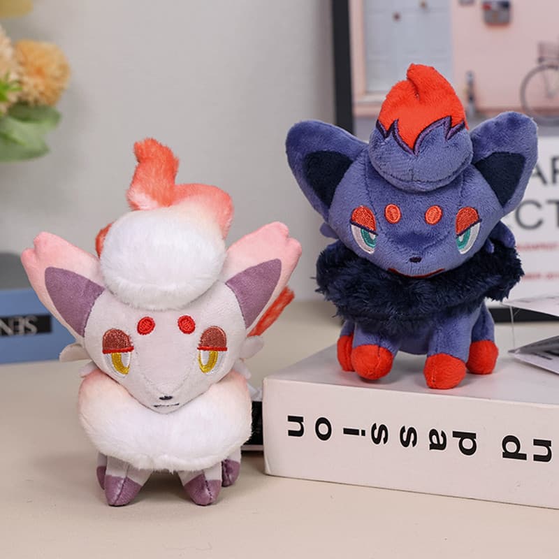 1 Pçs 13cm Anime Pokémon Pelúcia Hisuian Zorua Raposa Tipo Escuro Bolso Monstros Boneca De Macio Recheado Para Crianças