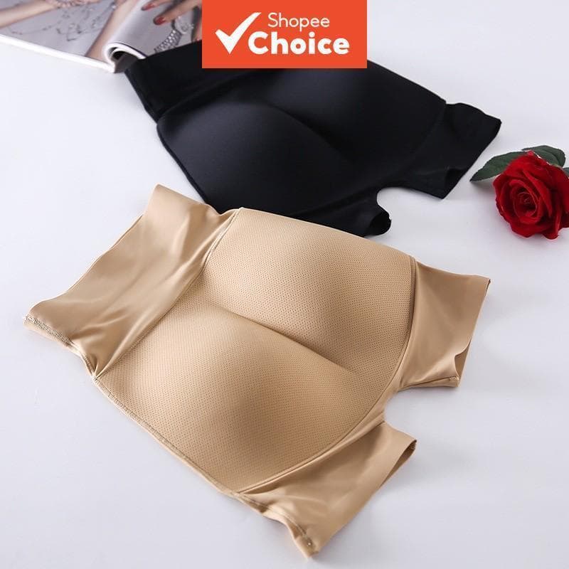 Cueca modeladora de nádegas com reforço de alta cintura bege M-XL, sem costura, levanta bumbum com suporte confortável