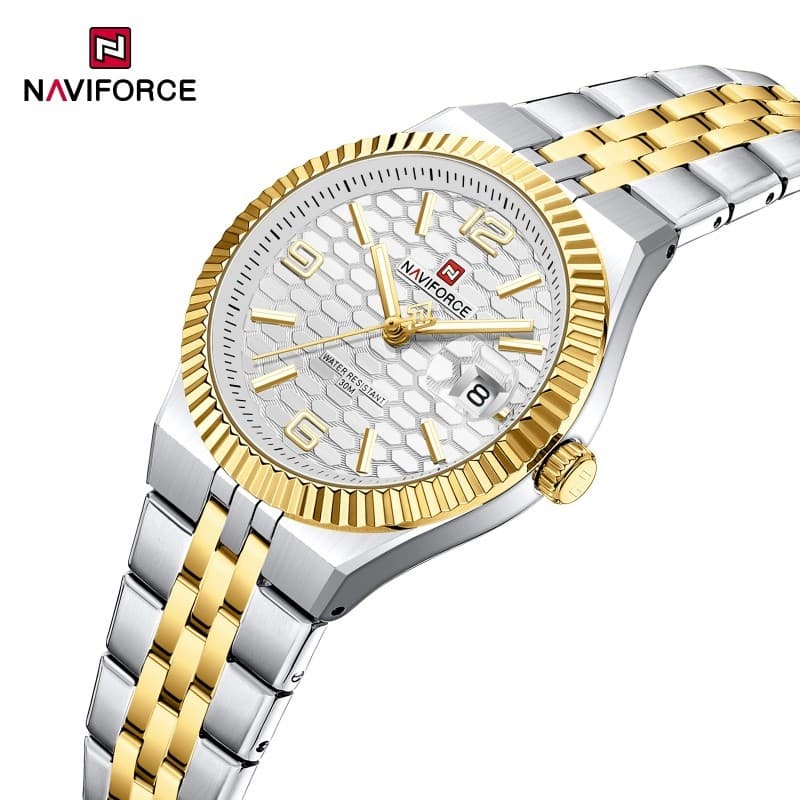 NAVIFORCE Mulheres Relógio Esportivo Qualidade À Prova D'água Senhoras Relógios De Pulso De Quartzo Feminino Pulseira De