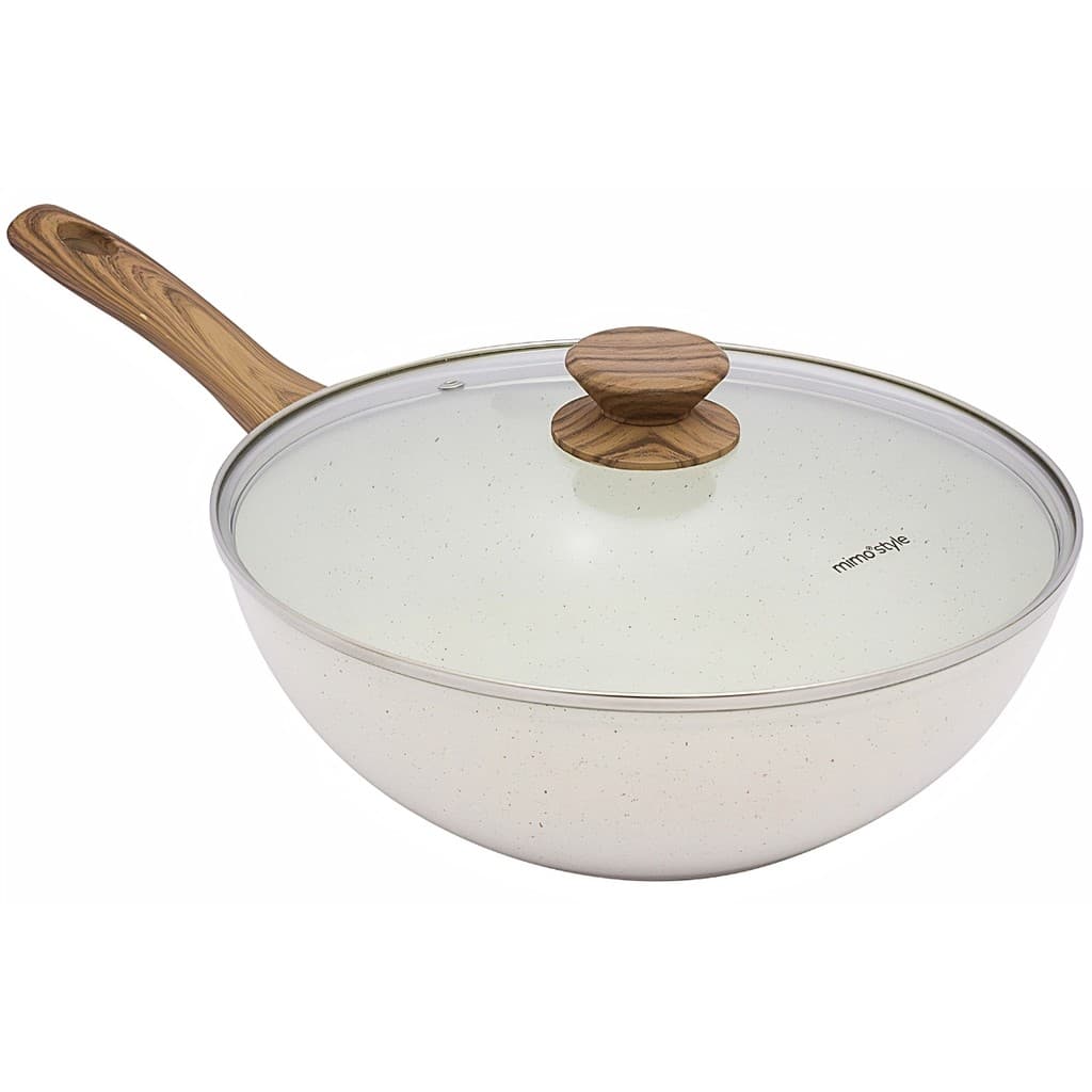 Frigideira com Tampa de Vidro 28cm Indução Mimo Style Cook Marmol