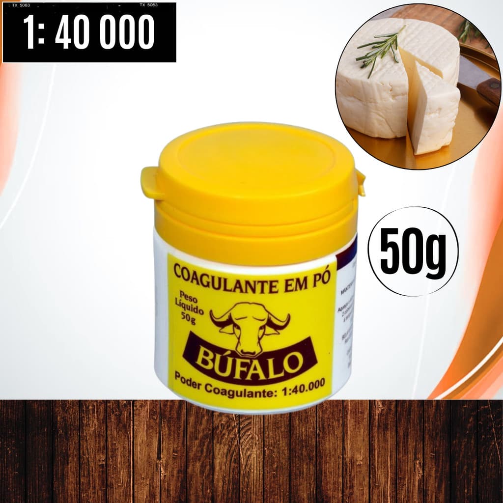 Coagulante em Pó Búfalo p/ todos tipos de Queijos 50g - Bela Vista