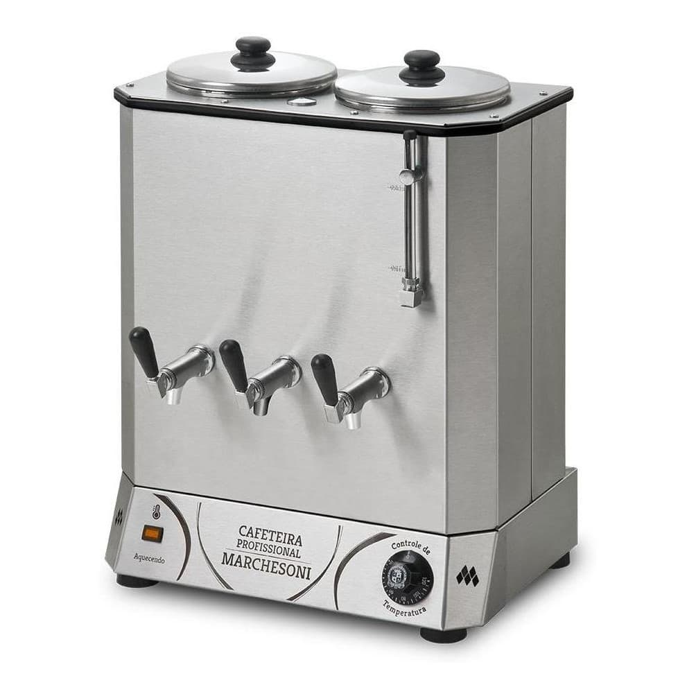 Cafeteira Elétrica Profissional 8 Litros 220v Aço Inoxidável Marchesoni Café Chá Leite