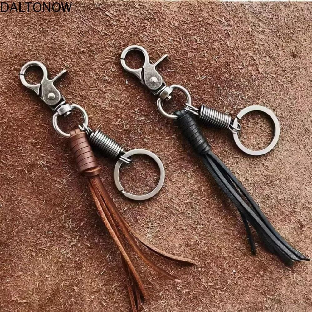 Chaveiro De Borla De Couro DALTONOW , Genuíno Feito À Mão Pendurado Na Cintura , Keychian De Carro Clássico