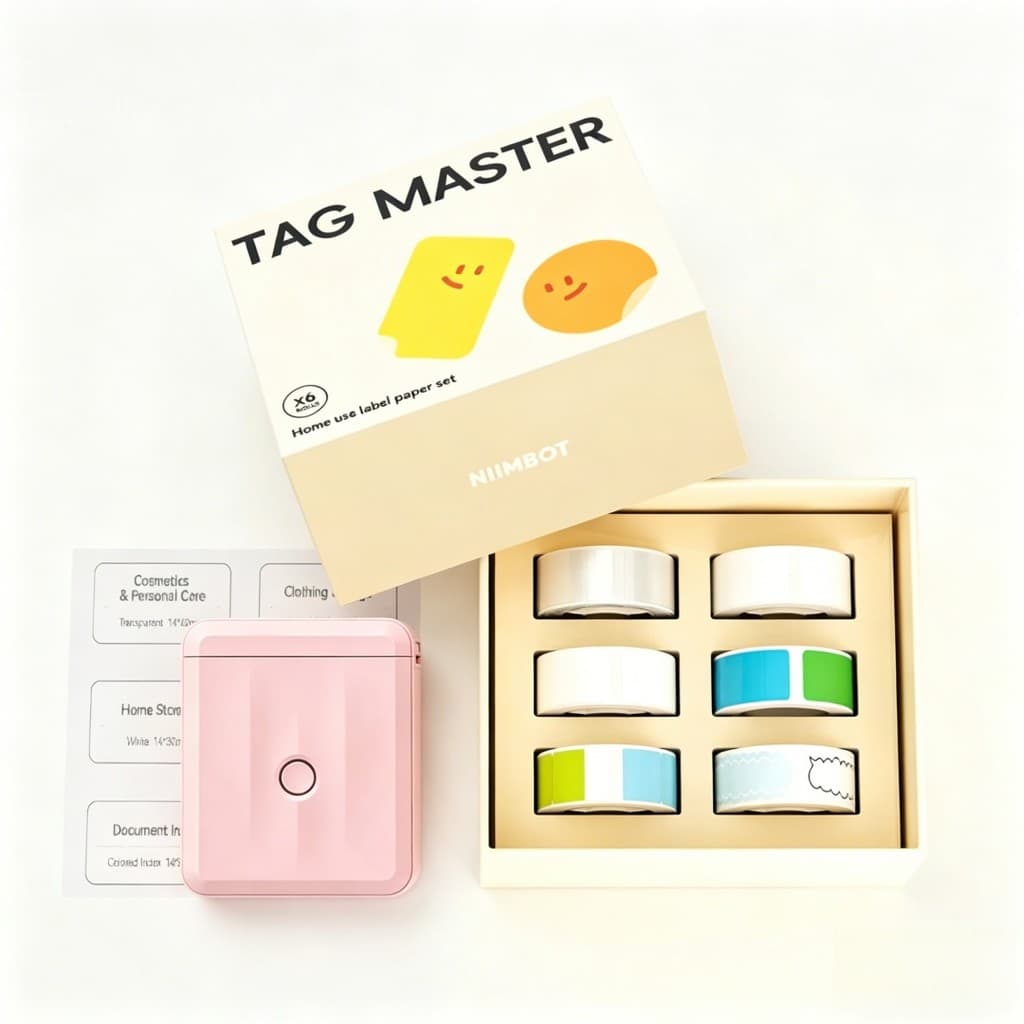 Rotuladora Térmica Bluetooth D110 com Kit Etiquetas Casa Cozinha Escola