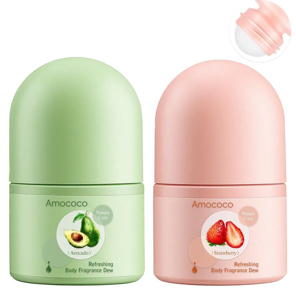 2 Pacotes de Desodorante Roll-on para Mulheres e Homens, Proteção de Longa Duração contra Odor e Ressecamento nas Axilas
