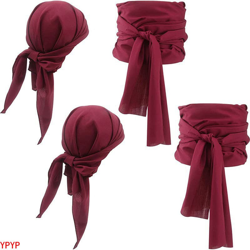 (YPWL) 2 Pçs/Set Pirata Traje Temático Lenço Cinto Conjunto Leve Fantasia Cosplay Para