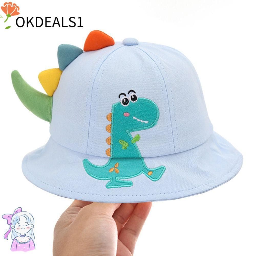 OKDEALS Boné De Pescador , Chapéu Balde Para Bebê Com Proteção Solar De Sol Panamá Infantil De Aba Larga De Dinossauro D