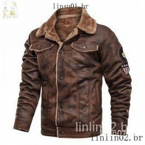 Jaqueta De Caxemira Grossa Masculina , Agasalhos Bomber Tático Militar Quente , Jaquetas De Couro , Casaco De Pele De Lã